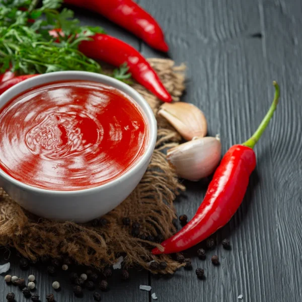 chili-sauce-peppers-dark-wooden-surface