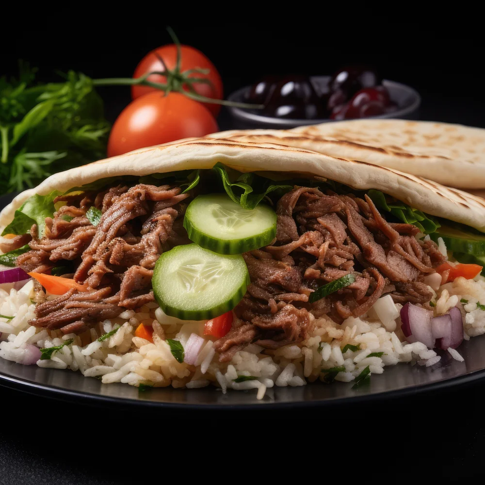 gyro-doner-lavash-bread-with-rice-pilaf-veggies