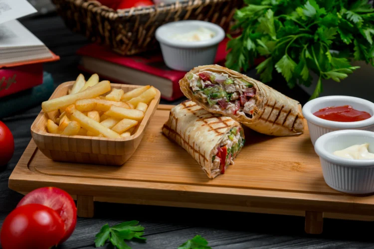 gyro wrap at lashish allen – a greek & mediterranean