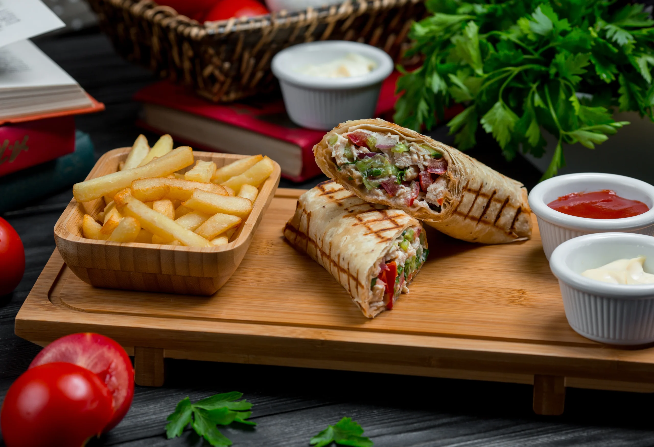gyro wrap at lashish allen – a greek & mediterranean