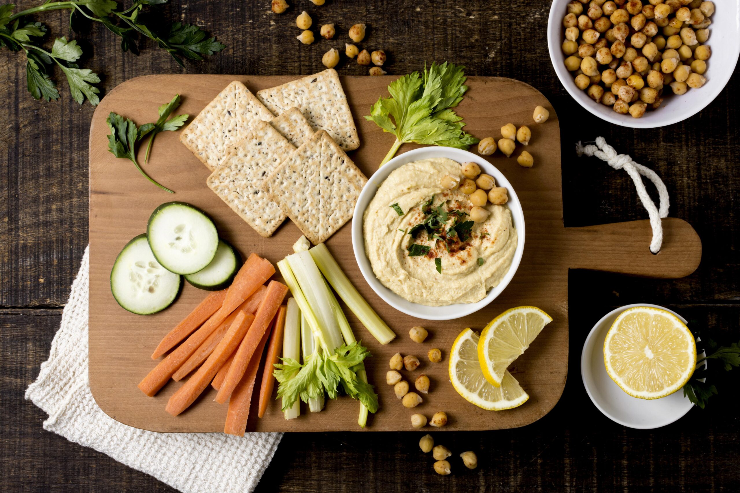 top-view-hummus-with-assortment-vegetables